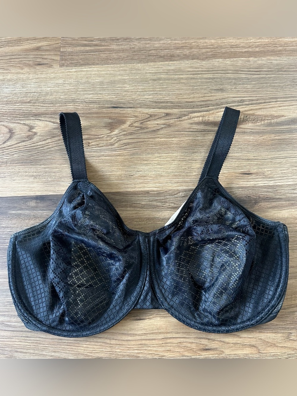 Wacoal Visual Effects Minimizer Bra 38G Black Underwire Seamless Lace 857210